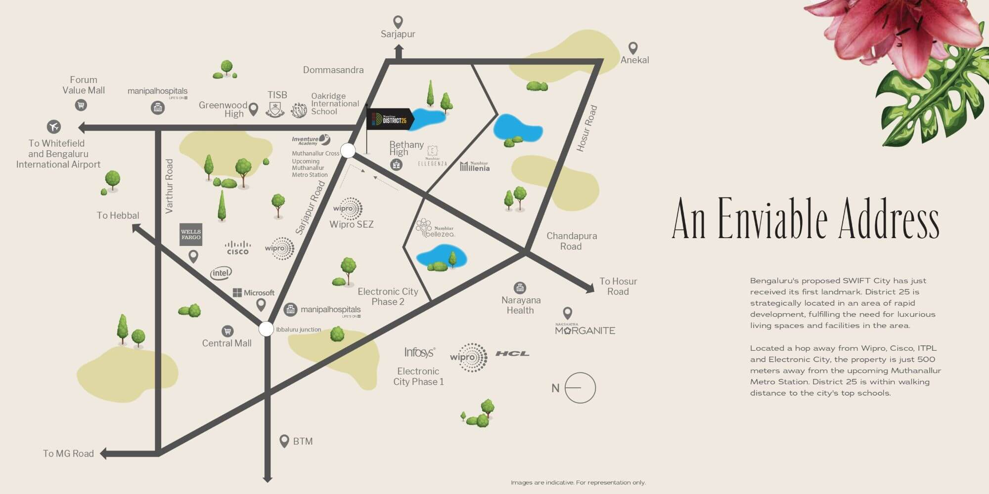Nambiar District 25 Sarjapur Road Location Map Nambiar District 25 Sarjapur Road Location Map